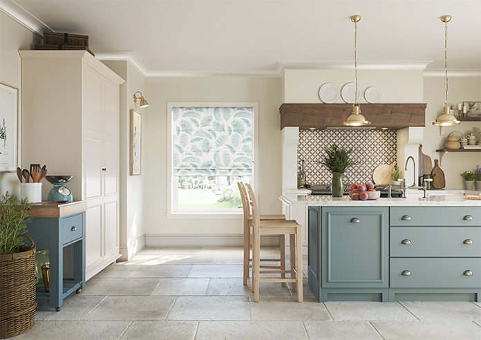 Pampas Grass, Blue Topaz - Twist&Fit Roman Blind - Image 8